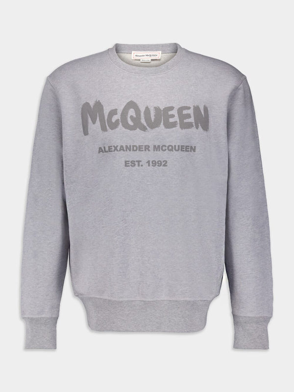 Alexander McQueenGraffiti Print Sweater at Fashion Clinic