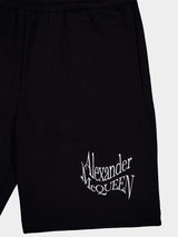 Alexander McQueenLogo Embroidered Lounge Shorts at Fashion Clinic