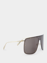 Alexander McQueenMetal sunglasses at Fashion Clinic