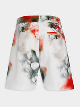 Alexander McQueenObscured Flower Cotton Shorts at Fashion Clinic