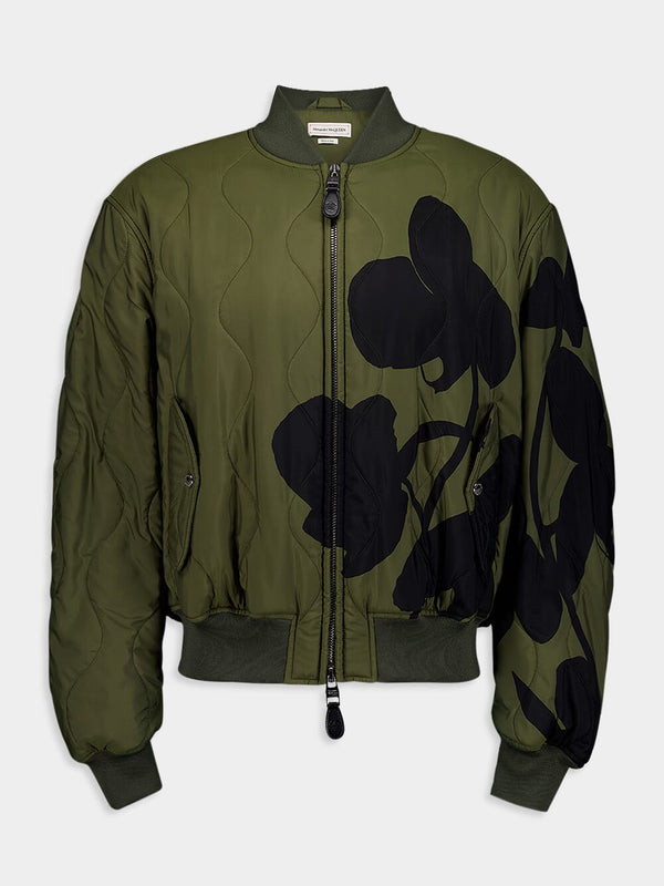 Alexander McQueenOrchid Bomber Jacket at Fashion Clinic