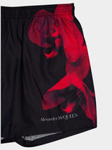 Alexander McQueenOrchid Print Shorts at Fashion Clinic