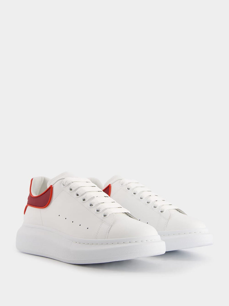 Alexander McQueenOversized White and Red Leather Sneakers at Fashion Clinic