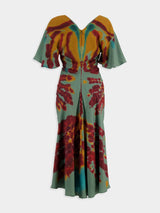 AltuzarraPelopenese Tie-Dye V-Neck Midi Dress at Fashion Clinic