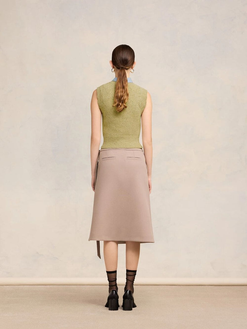 Ami ParisEmbroidered Sleeveless Wool Sweater at Fashion Clinic