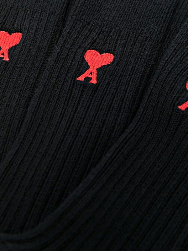 Ami ParisPack of 3 Intarsia-Knit Logo Socks at Fashion Clinic