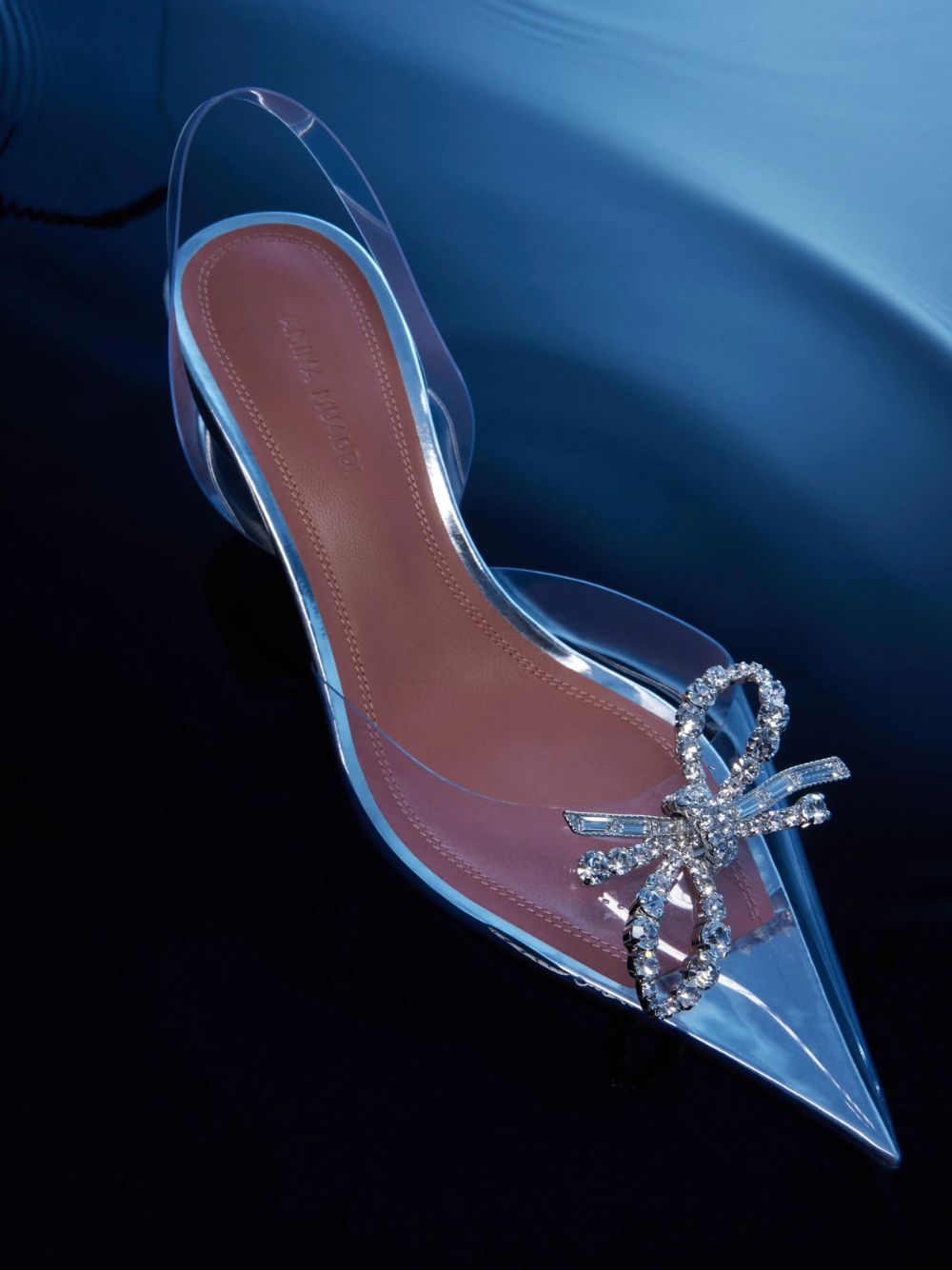 Amina Muaddi Rosie Glass Sling 60mm Pumps FASHION CLINIC