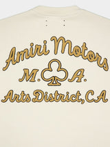 AmiriEmbroidered Cream Motors Sweatshirt at Fashion Clinic