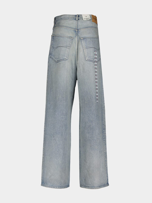 BalenciagaBaggy Light Blue Japanese Twill Trousers at Fashion Clinic