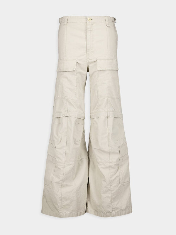 BalenciagaFlared Cotton Cargo Pants at Fashion Clinic