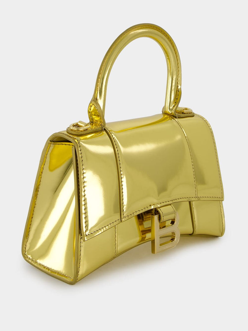 BalenciagaGolden Metallic Handbag at Fashion Clinic