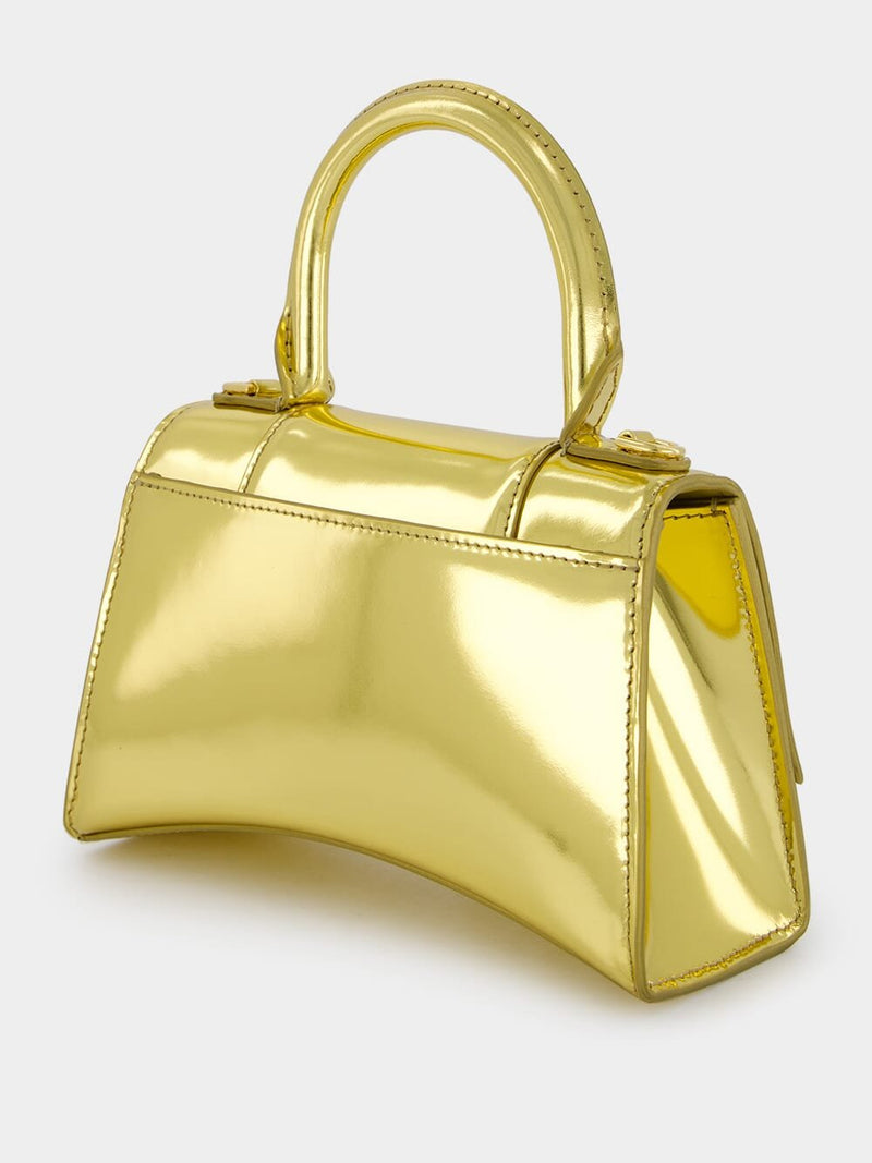 BalenciagaGolden Metallic Handbag at Fashion Clinic