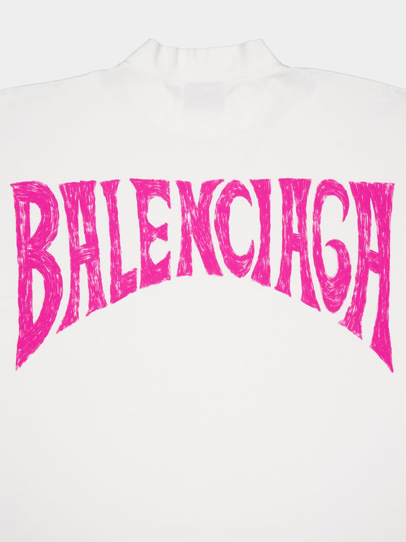 BalenciagaHand-Drawn Logo T-Shirt at Fashion Clinic