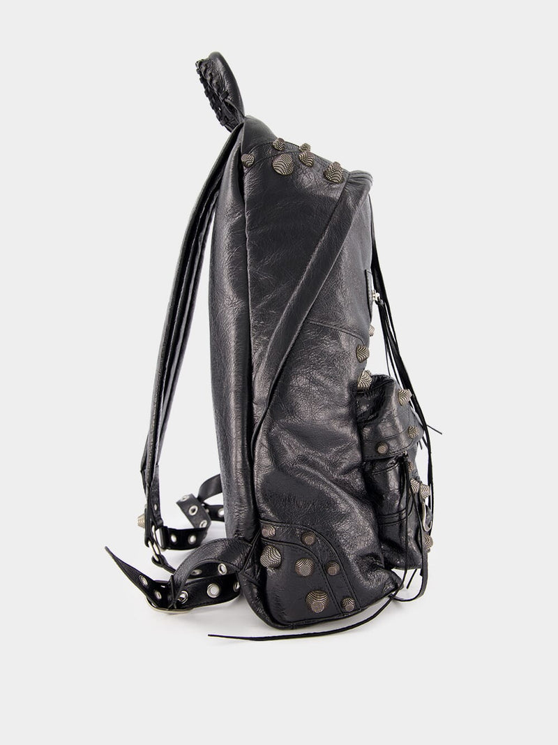 BalenciagaLe Cagole Leather Backpack at Fashion Clinic