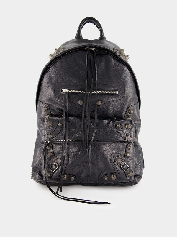 BalenciagaLe Cagole Leather Backpack at Fashion Clinic