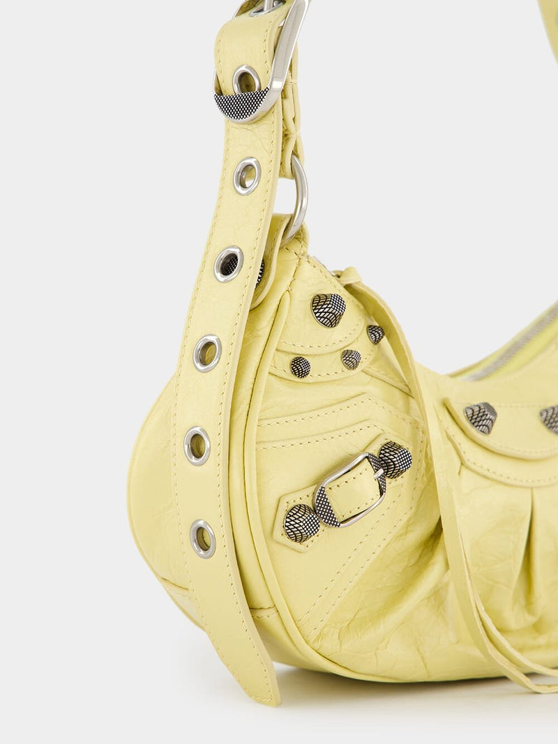 BalenciagaLe Cagole XS Yellow shoulder bag at Fashion Clinic