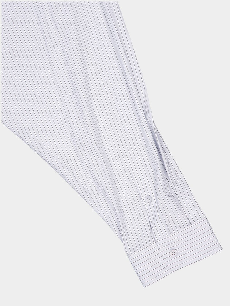 BalenciagaOversized Stripe Poplin Shirt at Fashion Clinic