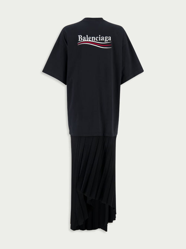 BalenciagaPolitical Campaign Pleated T-Shirt Dress at Fashion Clinic