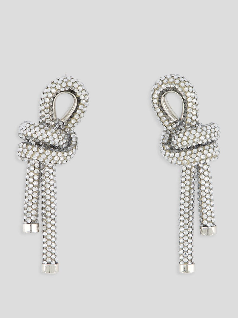 BalenciagaRope Crystal-Embellished Earrings at Fashion Clinic