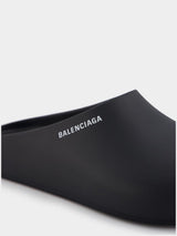 BalenciagaRubber Logo-Print Mule Slide at Fashion Clinic