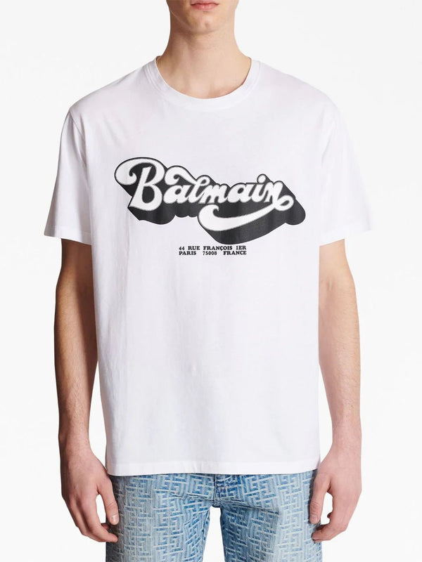 Balmain70s Logo-Print T-Shirt at Fashion Clinic