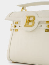 BalmainB-Buzz 23 Grained Leather White Tote at Fashion Clinic