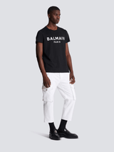 BalmainBlack Contrasting Printed Logo T-Shirt at Fashion Clinic