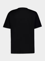 BalmainBlack Contrasting Printed Logo T-Shirt at Fashion Clinic