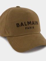 BalmainBrown Logo Baseball Cap at Fashion Clinic