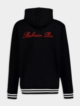 BalmainContrasting Embroidered Balmain Signature Logo Sweatshirt at Fashion Clinic
