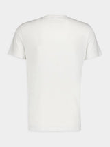 BalmainContrasting Logo Cotton White T-Shirt at Fashion Clinic