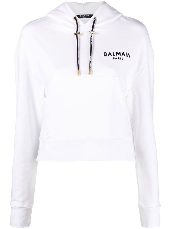 BalmainCropped sweatshirt at Fashion Clinic