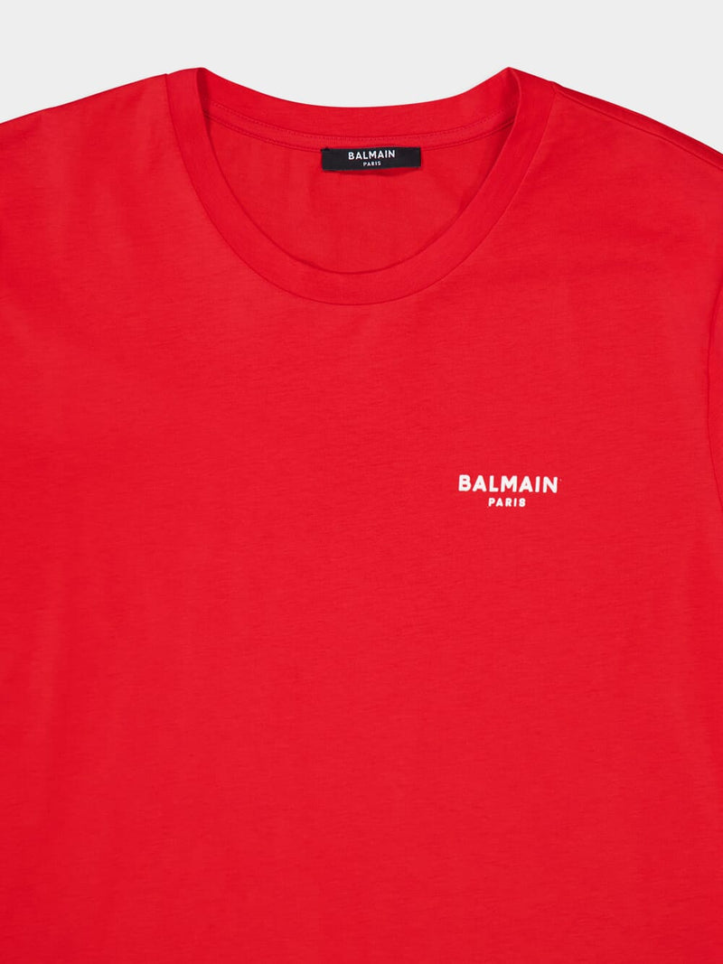 BalmainLogo-Print Cotton T-Shirt at Fashion Clinic