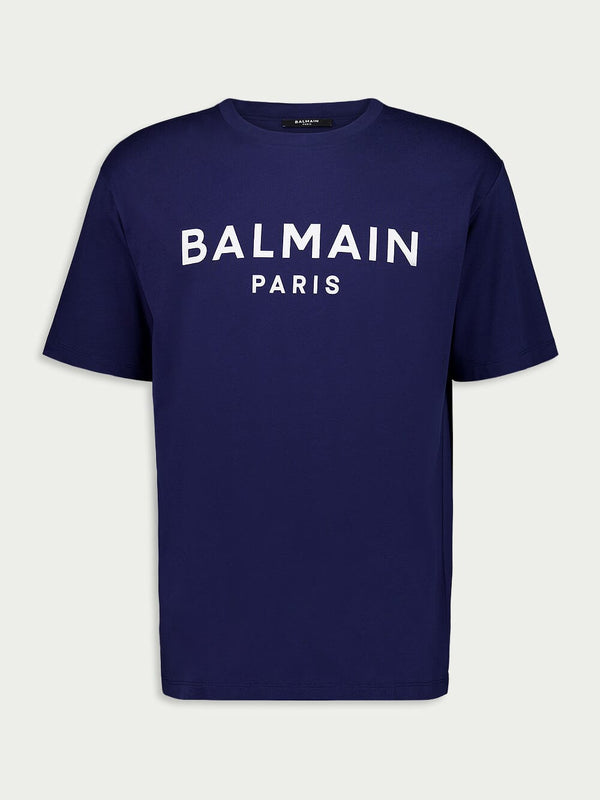 BalmainLogo-Print Short-Sleeve Cotton T-Shirt at Fashion Clinic