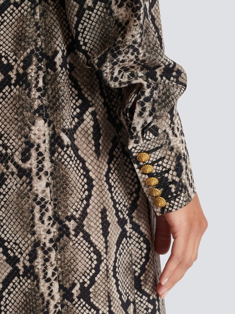 Snakeskin silk best sale dress
