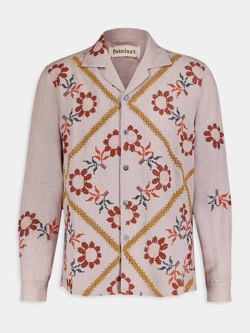 BazisztFloral Embroidered Blouse at Fashion Clinic