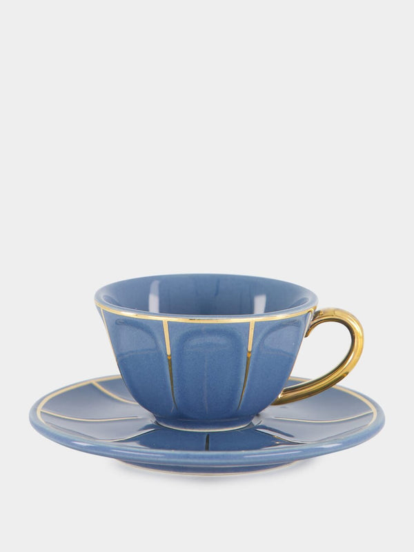 BitossiBlue Coffee Cup with Plate at Fashion Clinic