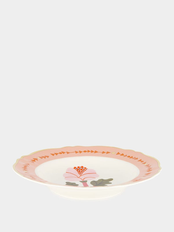 BitossiOrange Flower Soup/Pasta Plate at Fashion Clinic