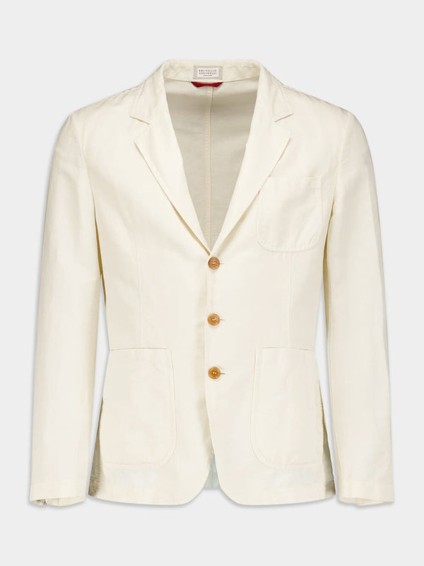 Brunello CucinelliButtoned Linen Jacket at Fashion Clinic