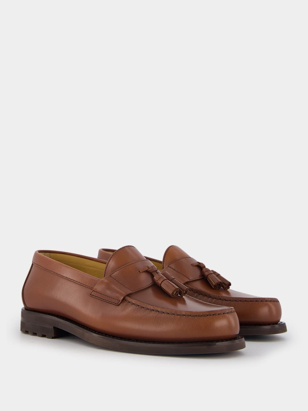 Brunello CucinelliLeather Loafers with Tassels at Fashion Clinic