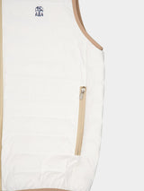 Brunello CucinelliLogo-Embroidered Padded Vest at Fashion Clinic
