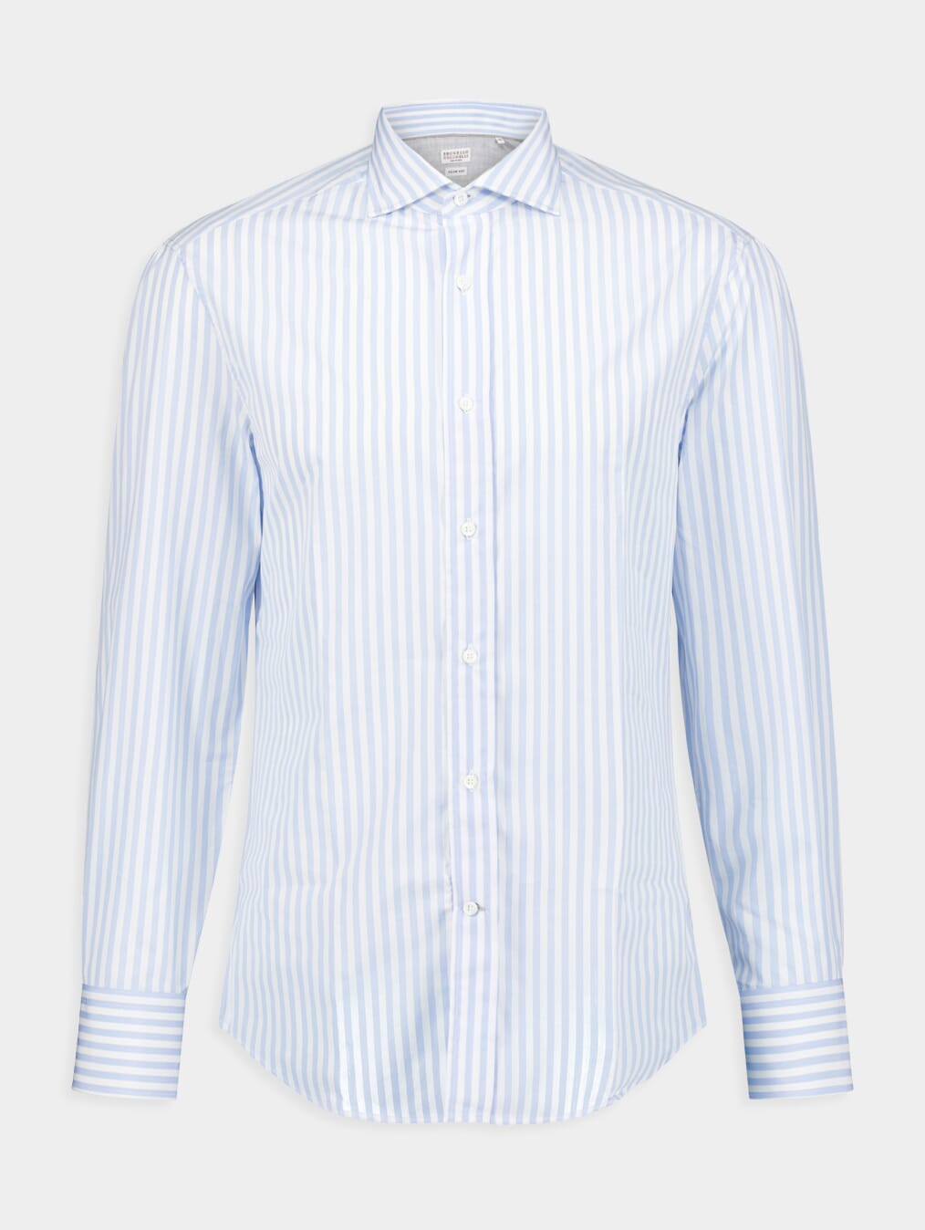 Brunello CucinelliLong-Sleeve Striped Cotton Shirt at Fashion Clinic