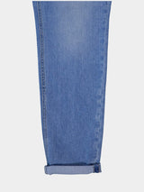 Brunello CucinelliStraight-Leg Blue Cotton Jeans at Fashion Clinic