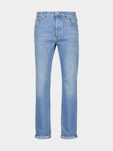 Brunello CucinelliStraight-Leg Blue Cotton Jeans at Fashion Clinic