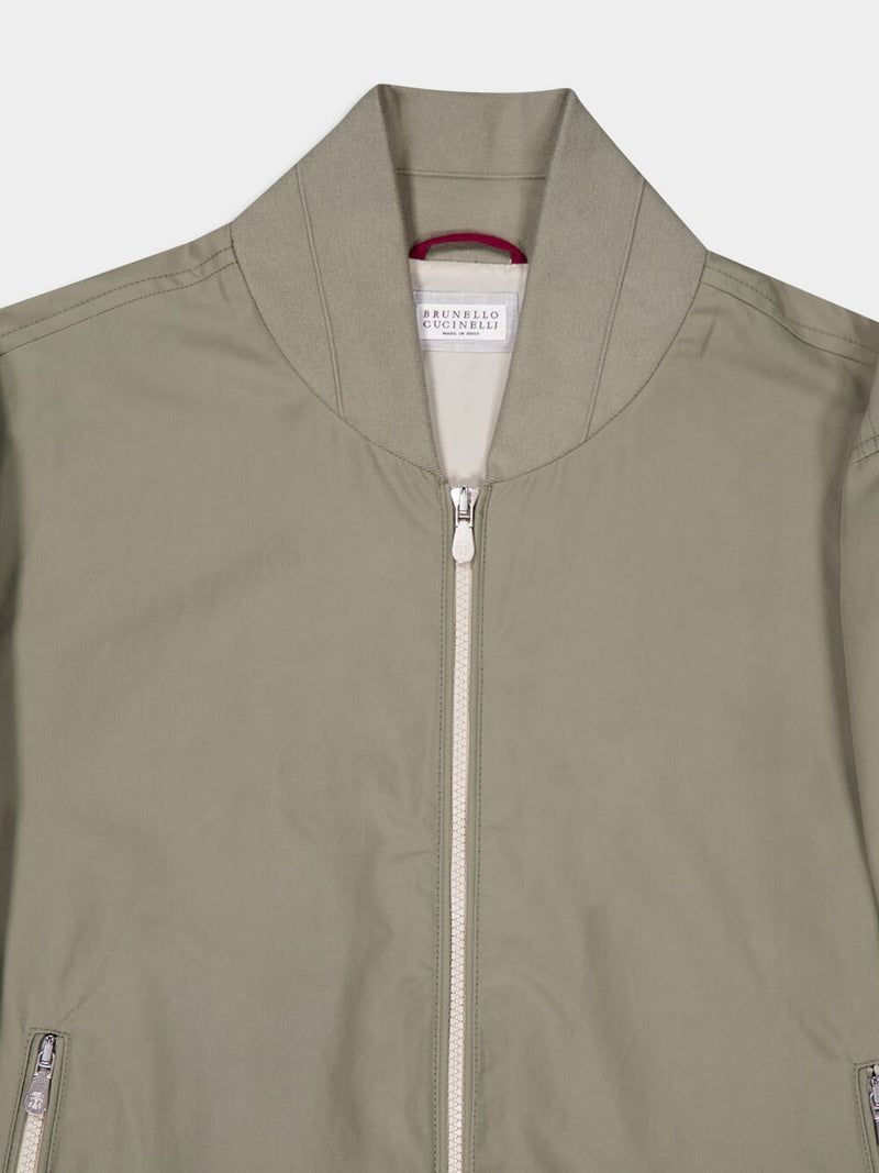 Brunello CucinelliWater-Resistant Cotton Bomber Jacket at Fashion Clinic
