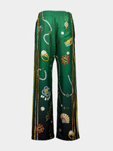 CasablancaBijoux Pyjama Silk Trousers at Fashion Clinic