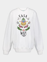 CasablancaCasa Way Cotton Sweatshirt at Fashion Clinic
