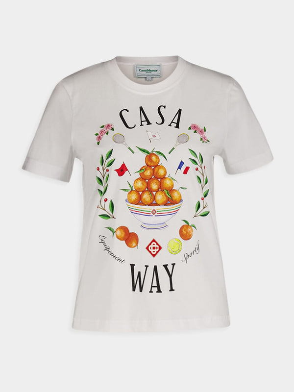 CasablancaCasa Way Cotton T-Shirt at Fashion Clinic
