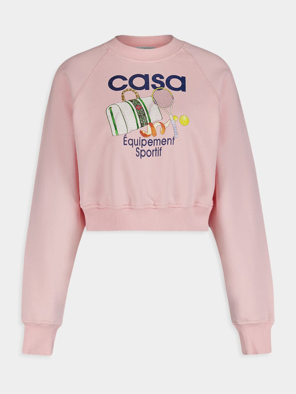 CasablancaEquipement Sportif Cotton Sweatshirt at Fashion Clinic