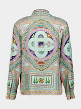 CasablancaLe Labyrinthe-Print Silk Shirt at Fashion Clinic